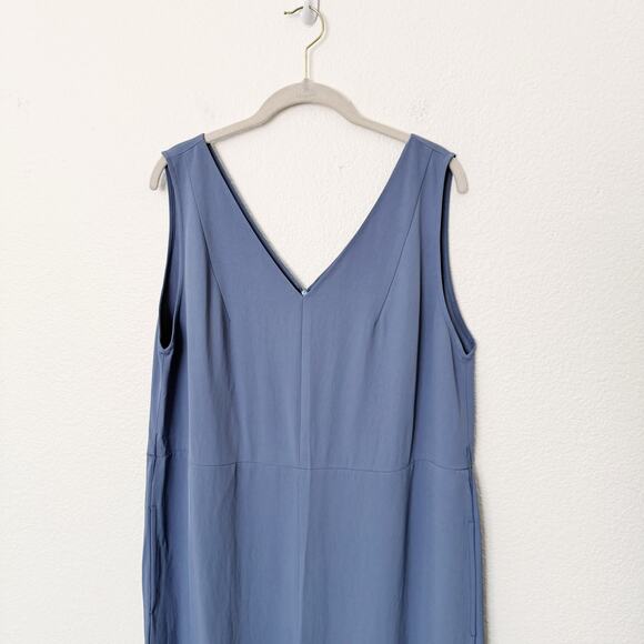 [Everlane] Dusty Blue Japanese GoWeave Essential Sleeveless Jumpsuit NWT Size 14 - Picture 4 of 12